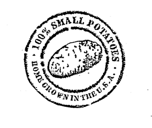 100% SMALL POTATOES HOME GROWN IN THE U.S.A. logo