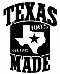100% TEXAS MADE EST. 1845 logo