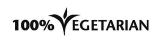 100% VEGETARIAN logo