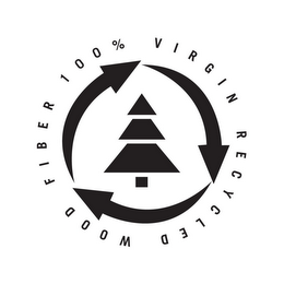 100% VIRGIN RECYCLED WOOD FIBER logo