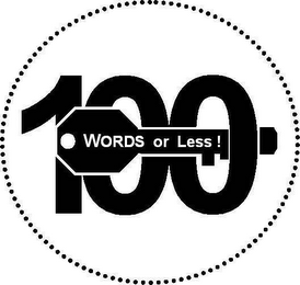 100 WORDS OR LESS logo