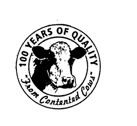 100 YEARS OF QUALITY "FROM CONTENTED COWS" logo