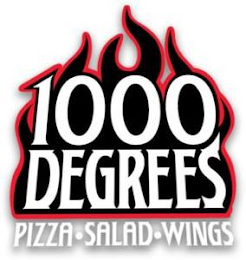 1000 DEGREES PIZZA SALAD WINGS logo
