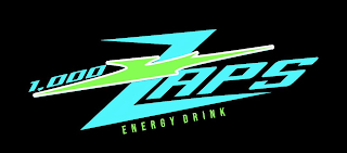 1,000 ZAPS ENERGY DRINK logo