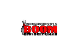 $10,000 GUARANTEED 2016 BOOM SCRATCH DOUBLES TOURNAMENT logo