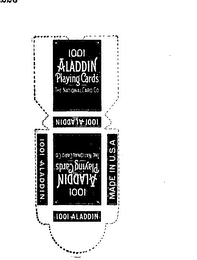 1001 ALADDIN PLAYING CARDS THE NATIONAL CARD CO. MADE IN U.S.A. logo