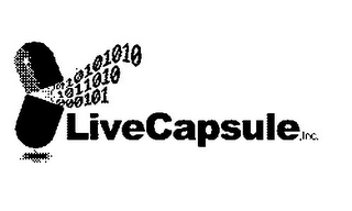 10101010 1011010 000101 LIVE CAPSULE, INC. logo