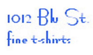 1012 BLU ST. FINE T-SHIRTS logo