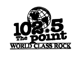 102.5 THE POINT WORLD CLASS ROCK logo