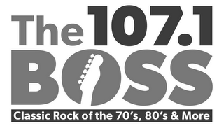 107.1 THE BOSS CLASSIC ROCK OF THE 70'S, 80'S & MORE logo
