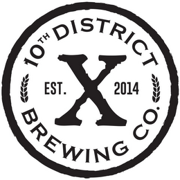 10TH DISTRICT BREWING CO. EST. 2014 X logo