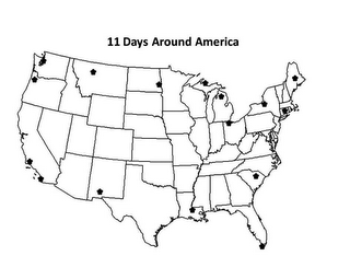 11 DAYS AROUND AMERICA logo