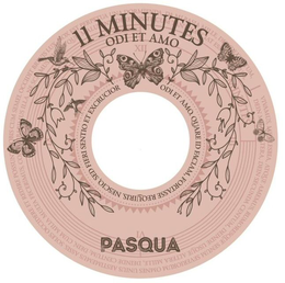 11 MINUTES ODI ET AMO ODI ET AMO. QUARE ID FACIAM, FORTASSE REQUIRIS. NESCIO, SED FIERI SENTIO ET EXCRUCIOR PASQUA logo