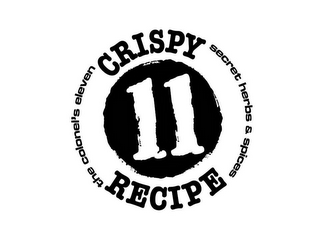 11 THE COLONEL'S ELEVEN CRISPY SECRET HERBS & SPICES RECIPE logo