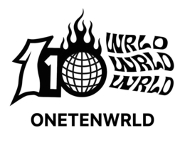 110 WRLD WRLD WRLD ONETENWRLD logo