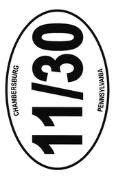 11/30 CHAMBERSBURG PENNSYLVANIA logo
