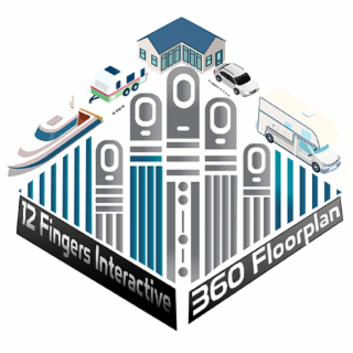 12 FINGERS INTERACTIVE 360 FLOORPLAN logo