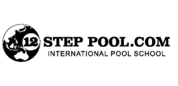 12 STEP POOL.COM INTERNATIONAL POOL SCHOOL logo