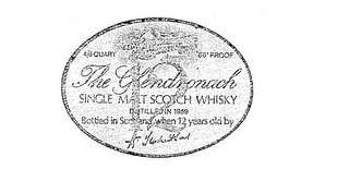 12 THE GLENDRONACH 4/5 86 PROOF SINGLE MALT SCOTCH WHISKY DISTILLED IN 1959 BOTTLED IN SCOTLAND WHEN 12 YEARS OLD BY WM. TEACHER & SONS logo