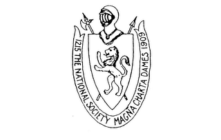 1215 THE NATIONAL SOCIETY MAGNA CHARTA DAMES 1909 logo