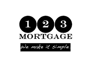 123 MORTGAGE WE MAKE IT SIMPLE. logo