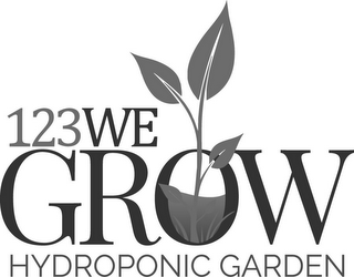 123 WE GROW HYDROPONIC GARDEN logo