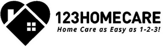 123HOMECARE HOME CARE AS EASY AS 1-2-3! logo