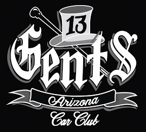 13 GENTS CAR CLUB ARIZONA logo