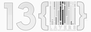 13 LAYERS EVERY IMAGE TELLS A STORY CODED IN COLOR logo