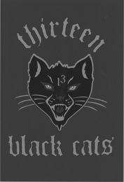 13 THIRTEEN BLACK CATS logo