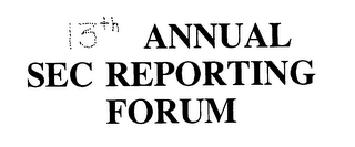 13TH ANNUAL SEC REPORTING FORUM logo