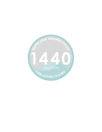 1440 ELECTROLYTES MAKE YOUR MINUTES COUNT 1440 MINUTES IN A DAY logo