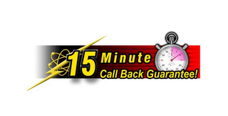 15 MINUTE CALL BACK GUARANTEE! logo