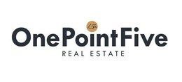 1.5% ONE POINT FIVE REAL ESTATE logo