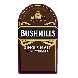 1608 ORIGINAL GRANT TO DISTIL WORLD'S OLDEST LICENSED WHISKEY DISTILLERY OLD BUSHMILLS BUSHMILLS SINGLE MALT IRISH WHISKEY logo
