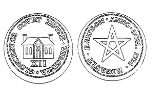 1714 GLOUCESTER COURT HOUSE VIRGINIA RIGAULT-DAWSON-ANNO DOM 1714 logo
