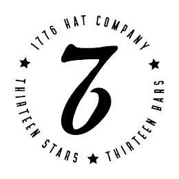 1776 HAT COMPANY THIRTEEN STARS THIRTEEN BARS 76 logo