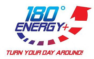 180 ENERGY+ TURN YOUR DAY AROUND logo