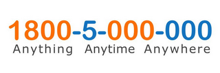 1800-5-000-000 ANYTHING ANYTIME ANYWHERE logo
