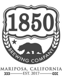 1850 BREWING COMPANY MARIPOSA, CALIFORNIA EST. 2017 logo