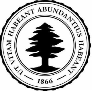 1866 UT VITAM HABEANT ABUNDANTIUS HABEANT logo
