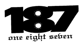 187 ONE EIGHT SEVEN logo