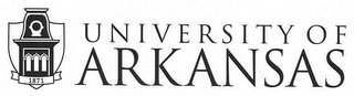 1871 UNIVERSITY OF ARKANSAS logo