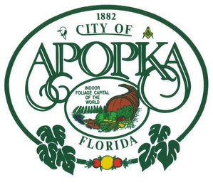 1882 CITY OF APOPKA FLORIDA INDOOR FOLIAGE CAPITAL OF THE WORLD logo