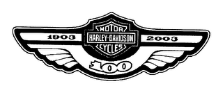 1903 2003 100 HARLEY-DAVIDSON MOTOR CYCLES logo