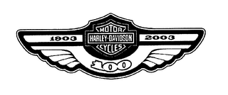 1903 HARLEY-DAVIDSON MOTOR CYCLE 2003 100 logo