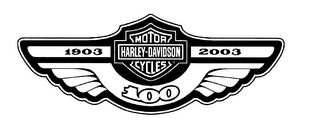1903 HARLEY-DAVIDSON MOTOR CYCLE 2003 100 logo