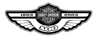 1903 HARLEY-DAVIDSON MOTOR CYCLE 2003 100 logo
