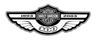 1903 HARLEY-DAVIDSON MOTOR CYCLES 100 2003 logo