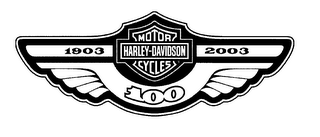 1903 HARLEY-DAVIDSON MOTOR CYCLES 2003 100 logo